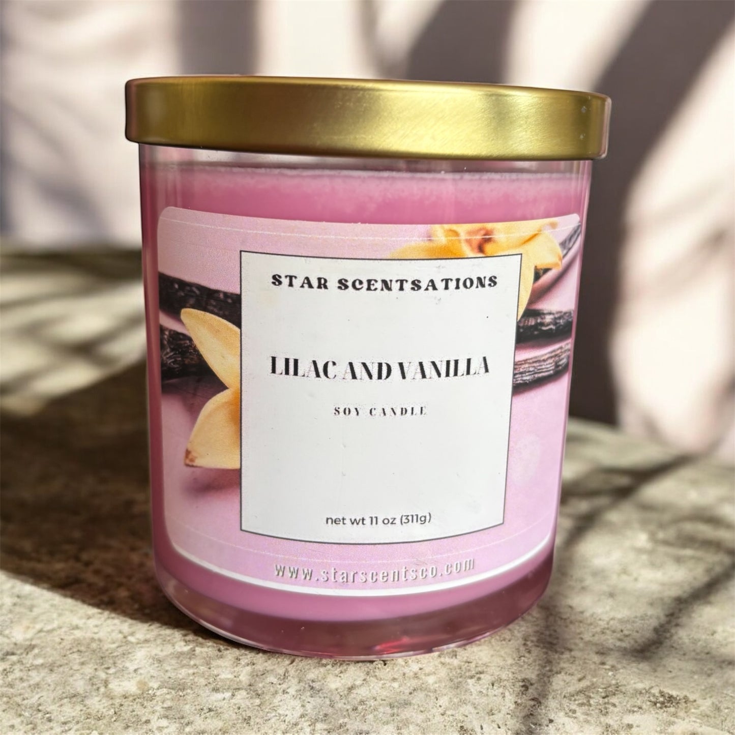 Pink Lilac and Vanilla Candle