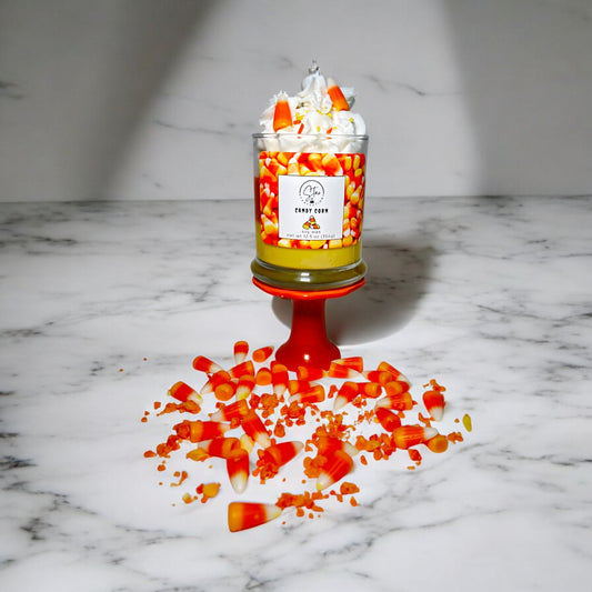 Candy Corn Dessert Candle