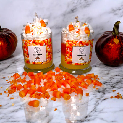 Candy Corn Dessert Candle